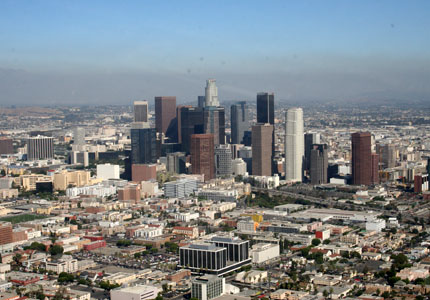 A view of the sprawling metropolis of Los Angeles